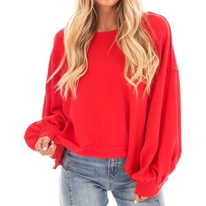 Free People Trish Sweatshirt with Heart on back!! SOLD OUT!